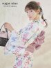 画像3: 【浴衣】白地×ボタニカル牡丹浴衣 OBI-siwa-200-kj-8-P / HIMO-900-yn-8-P / YA-943-kj-BAKEDP / HEKO-800-sb-1-BAKEDP / GETA-02-ok-7-R [YMT]