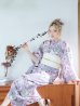 画像15: 【即日発送】大胆に咲き誇る紫×白牡丹浴衣 OBI-siwa-200-kj-13-OW / HIMO-900-yn-4-GYxGY / HEKO-800-sb-5-WH / YA-1029-wk-MVPL / GETA-01-kj-7-P / [YMT]