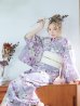 画像1: 【即日発送】大胆に咲き誇る紫×白牡丹浴衣 OBI-siwa-200-kj-13-OW / HIMO-900-yn-4-GYxGY / HEKO-800-sb-5-WH / YA-1029-wk-MVPL / GETA-01-kj-7-P / [YMT] (1)