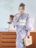 画像8: 【即日発送】大胆に咲き誇る紫×白牡丹浴衣 OBI-siwa-200-kj-13-OW / HIMO-900-yn-4-GYxGY / HEKO-800-sb-5-WH / YA-1029-wk-MVPL / GETA-01-kj-7-P / [YMT]