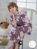 画像1: 【浴衣セール】【浴衣】エンジ×椿ニュアンス浴衣 OBI-siwa-200-kj-11-Rose / HIMO-900-yn-4-GYxGY / YA-1079-kj-2-W / HEKO-800-sb-5-W / GETA-02-ok-7-R [YMT] (1)