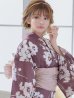 画像5: 【浴衣セール】【浴衣】エンジ×椿ニュアンス浴衣 OBI-siwa-200-kj-11-Rose / HIMO-900-yn-4-GYxGY / YA-1079-kj-2-W / HEKO-800-sb-5-W / GETA-02-ok-7-R [YMT]