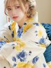 画像12: 【即日発送】【浴衣】ブルーxイエローローズ 薔薇 バラ 浴衣 siwa33/ Yhimo-GY×GD/ YA-1081-kj-IV/ YA-1081-kj-BR / HEKO-800-sb-5-W/ GETA-02-ok-2-IV [YMT]