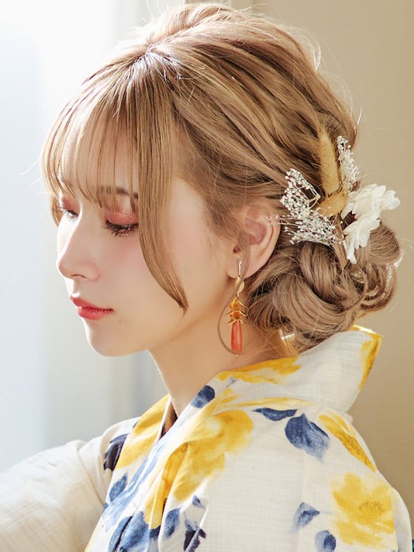 画像6: 【即日発送】【浴衣】ブルーxイエローローズ 薔薇 バラ 浴衣 【浴衣３点セット 浴衣/帯/下駄】[YMT]