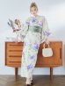 画像12: 【即日発送】クリームストライプ地x紫陽花浴衣【浴衣３点セット 浴衣/帯/下駄】OBI-g-500-kj-6-GR / HIMO-900-yn-5-IV / HEKO-800-sb-5-WH / YA-81-kn-W / GETA-02-ok-2-IV/ [YMT]