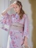 画像12: 【浴衣セール】ピンクストライプ地x紫陽花浴衣 【浴衣３点セット 浴衣/帯/下駄】  OBI-siwa-202-ok-1-BE / HIMO-900-yn-7-MOC / YA-1079-kj-4-W / HEKO-800-sb-3-BR / GETA-02-ok-5-P　[YMT]