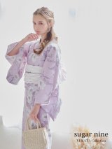 【即日発送】ピンク地に線画クラシカルフラワー浴衣 OBI-siwa-202-ok-4-LGY / HIMO-900-yn-4-GYxGY / YA-68-kn-P / HEKO-800-sb-5-W / GETA-02-ok-5-P [YMT]