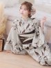 画像12: 【即日発送】ベージュ地にホワイトの百合柄浴衣【浴衣３点セット 浴衣/帯/下駄】OBI-hira-100-ok-2-BRxBE / HIMO-900-yn-7-MOC / YA-940-kj-MOC / HEKO-800-sb-5-W / GETA-02-ok-2-IV [YMT]