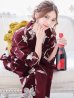 画像12: 【即日発送】【浴衣】エンジ×モダンハイビスカス浴衣 OBI-siwa-202-ok-14-MUS / HIMO-900-yn-7-MOC / YA-1081-kj-P / GETA-02-ok-7-R [YMT]