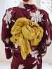画像6: 【即日発送】【浴衣】エンジ×モダンハイビスカス浴衣 OBI-siwa-202-ok-14-MUS / HIMO-900-yn-7-MOC / YA-1081-kj-P / GETA-02-ok-7-R [YMT]