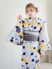 画像11: 【即日発送】【浴衣】イエローとブルーのニュアンス牡丹浴衣 OBI-hira-100-ok-5-GYxSV / HIMO-900-yn-4-GYxGY / YA-953-kn-W / HEKO-800-sb-5-W / GETA-02-ok-2-IV [YMT]