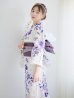 画像3: 【即日発送】白地xパープルグラデーション浴衣 OBI-hira-100-ok-8-PLxLPL / HIMO-900-yn-4-GYxGY / HEKO-800-sb-5-WH / A939kj-7 / GETA-02-ok-6-PL/ [YMT]