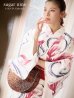 画像2: 【即日発送】【浴衣】白地×流線金魚浴衣 siwa23 / HIMO-900-yn-1-BK / YA-1081-kj-P / HEKO-800-sb-5-W / GETA-02-ok-7-R [YMT] (2)