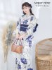 画像3: 【予約商品/5月中旬発送予定】水彩椿の綺麗系浴衣 OBI-siwa-200-kj-12-DKBL / HIMO-900-yn-4-GYxGY / YA-947-kj-BL / HEKO-800-sb-5-W / GETA-02-ok-3-LBL /yo  [YMT]