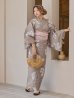 画像10: 【即日発送】グレージュ線画フラワー浴衣 OBI-siwa-200-kj-8-P / HIMO-900-yn-7-MOC / HEKO-800-sb-5-WH / YA-1079-kj-7-W / GETA-01-kj-7-P/ [YMT]