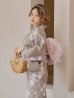 画像11: 【即日発送】グレージュ線画フラワー浴衣 OBI-siwa-200-kj-8-P / HIMO-900-yn-7-MOC / HEKO-800-sb-5-WH / YA-1079-kj-7-W / GETA-01-kj-7-P/ [YMT]