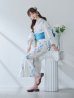 画像11: 【即日発送】水墨風ニュアンス菖蒲浴衣【浴衣３点セット 浴衣/帯/下駄】OBI-g-500-kj-11-AQM / HIMO-900-yn-4-GYxGY / HEKO-800-sb-5-WH / YA-1023-wk-BL / GETA-01-kj-2-BL / [YMT]