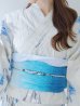画像15: 【即日発送】水墨風ニュアンス菖蒲浴衣【浴衣３点セット 浴衣/帯/下駄】OBI-g-500-kj-11-AQM / HIMO-900-yn-4-GYxGY / HEKO-800-sb-5-WH / YA-1023-wk-BL / GETA-01-kj-2-BL / [YMT]