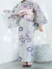 画像3: 【即日発送】くすみカラー朝顔浴衣 【浴衣3点セット 浴衣/帯/下駄】 [FB02] (3)