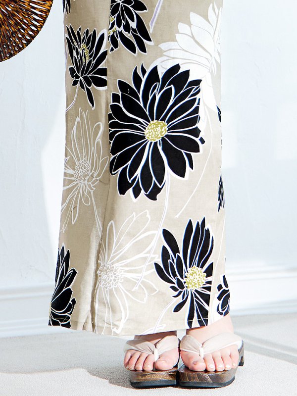 画像16: 【即日発送】レトロモダンマーガレット浴衣【浴衣３点セット 浴衣/帯/下駄】[YMT]