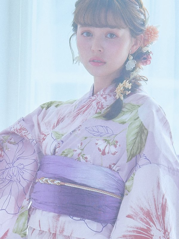 画像18: 【即日発送】ニュアンス朝顔ピンク浴衣【浴衣３点セット 浴衣/帯/下駄】[YMT]