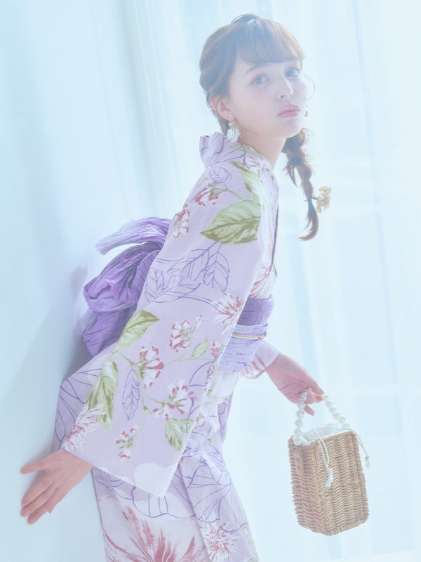 画像8: 【即日発送】ニュアンス朝顔ピンク浴衣【浴衣３点セット 浴衣/帯/下駄】[YMT]