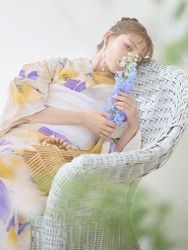 画像19: 【即日発送】鮮やか×大柄フラワー浴衣【浴衣３点セット 浴衣/帯/下駄】[YMT]