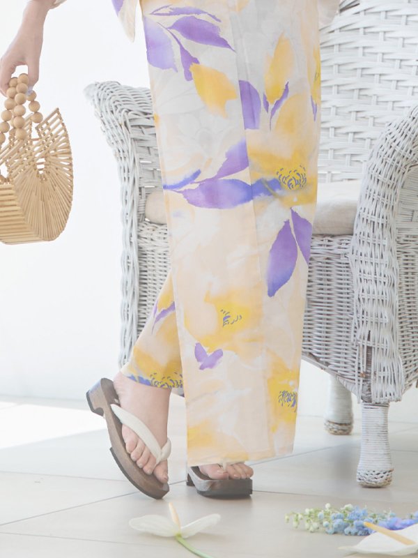 画像23: 【即日発送】鮮やか×大柄フラワー浴衣【浴衣３点セット 浴衣/帯/下駄】[YMT]