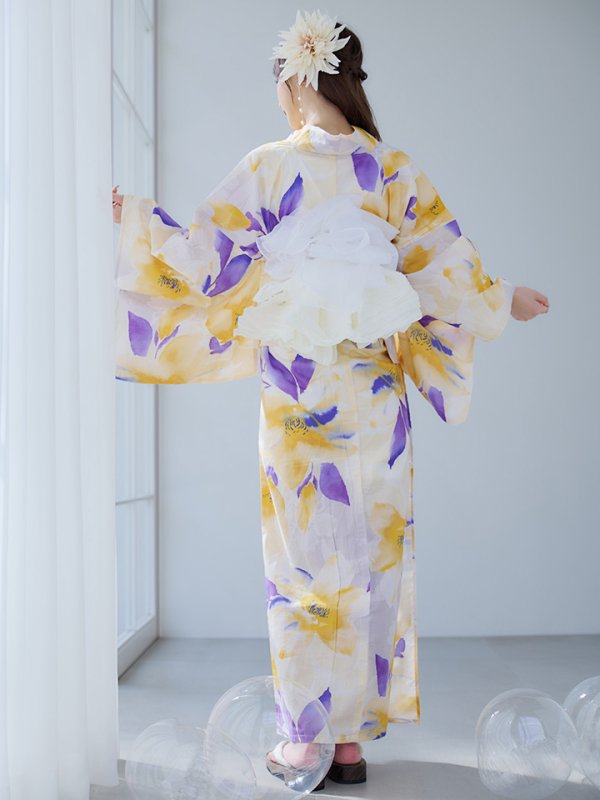 画像15: 【即日発送】鮮やか×大柄フラワー浴衣【浴衣３点セット 浴衣/帯/下駄】[YMT]