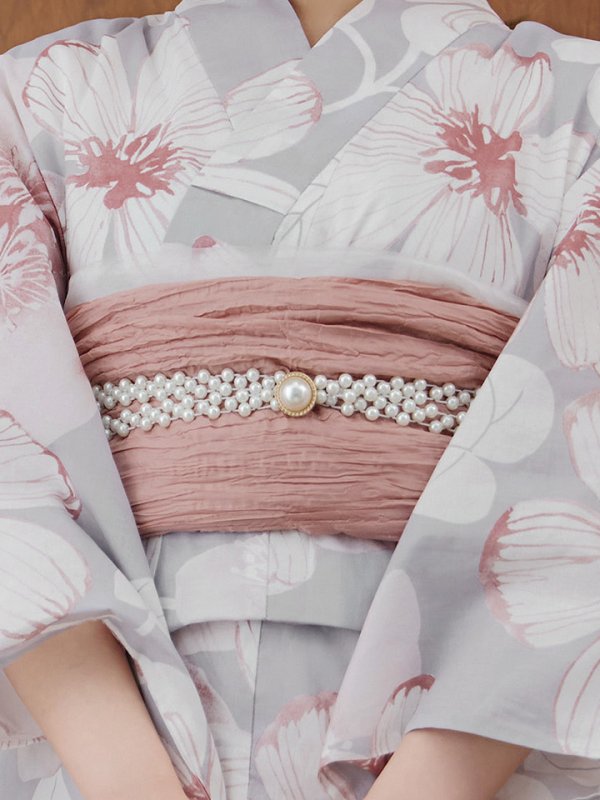 画像16: 【即日発送】シック大人フラワー浴衣【浴衣３点セット 浴衣/帯/下駄】[YMT]