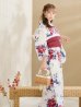 画像10: 【即日発送】ホワイト×レッド牡丹浴衣【浴衣３点セット 浴衣/帯/下駄】OBI-siwa-202-ok-10-R / HIMO-902-kj-5-RosePK / HEKO-800-sb-5-WH / YA-72-kn-R / GETA-02-ok-7-R/ [YMT]
