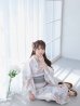 画像11: 【即日発送】ホワイトベージュ紫陽花浴衣 OBI-siwa-202-ok-8-GY/ HIMO-900-yn-5-IV / HEKO-800-sb-5-WH / YA-1024-wk-BE / GETA-02-ok-2-IV/ [YMT]