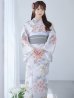 画像3: 【即日発送】ホワイトベージュ紫陽花浴衣 OBI-siwa-202-ok-8-GY/ HIMO-900-yn-5-IV / HEKO-800-sb-5-WH / YA-1024-wk-BE / GETA-02-ok-2-IV/ [YMT]