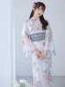 画像8: 【即日発送】ホワイトベージュ紫陽花浴衣 OBI-siwa-202-ok-8-GY/ HIMO-900-yn-5-IV / HEKO-800-sb-5-WH / YA-1024-wk-BE / GETA-02-ok-2-IV/ [YMT]