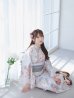 画像9: 【即日発送】ホワイトベージュ紫陽花浴衣 OBI-siwa-202-ok-8-GY/ HIMO-900-yn-5-IV / HEKO-800-sb-5-WH / YA-1024-wk-BE / GETA-02-ok-2-IV/ [YMT]
