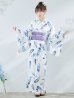 画像4: 【即日発送】大理石×フェザー柄浴衣【浴衣３点セット 浴衣/帯/下駄】[YMT]