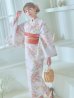 画像2: 【即日発送！】クリームイエロー×オレンジ紫陽花浴衣 OBI-g-500-kj-4-OR / HIMO-900-yn-5-IV / HEKO-800-sb-5-WH / YA-1027-wk-P / GETA-02-ok-2-IV / [YMT] (2)