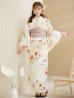 画像4: 【即日発送】アイボリーフラワー浴衣 OBI-siwa-202-ok-1-BE / HIMO-900-yn-7-MOC / HEKO-800-sb-5-WH / YA-1029-wk-P / GETA-02-ok-4-MOC/ [YMT]