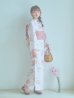 画像4: 【即日発送】水彩ピンクフラワー浴衣【浴衣３点セット 浴衣/帯/下駄】OBI-siwa-200-kj-8-P / HIMO-907-wk-W/ HEKO-800-sb-5-WH / YA-1024-wk-P / GETA-02-ok-5-P/ [YMT]