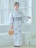 画像13: 【即日発送！】ホワイト×アイシーフラワー浴衣 OBI-siwa-202-ok-8-GY / HIMO-900-yn-4-GYxGY / HEKO-800-sb-5-WH / YA-1027-wk-IV / GETA-02-ok-4-MOC/ [YMT]