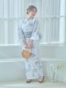 画像4: 【即日発送！】ホワイト×アイシーフラワー浴衣 OBI-siwa-202-ok-8-GY / HIMO-900-yn-4-GYxGY / HEKO-800-sb-5-WH / YA-1027-wk-IV / GETA-02-ok-4-MOC/ [YMT]