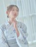 画像8: 【即日発送！】ホワイト×アイシーフラワー浴衣 OBI-siwa-202-ok-8-GY / HIMO-900-yn-4-GYxGY / HEKO-800-sb-5-WH / YA-1027-wk-IV / GETA-02-ok-4-MOC/ [YMT]