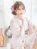 画像14: 【即日発送】ピンクベージュ×ホワイトローズ浴衣 【浴衣３点セット 浴衣/帯/下駄】 siwa-36ok / HIMO-903-kj-W / HEKO-800-sb-5-WH / YA-74-kn-P / YA-1017-am-W / GETA-02-ok-5-P / [YMT]