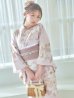 画像3: 【即日発送】ピンクベージュ×ホワイトローズ浴衣【浴衣３点セット 浴衣/帯/下駄】OBI-siwa-202-ok-1-BE / HIMO-903-kj-W / HEKO-800-sb-5-WH / YA-74-kn-P / GETA-02-ok-5-P / [YMT]
