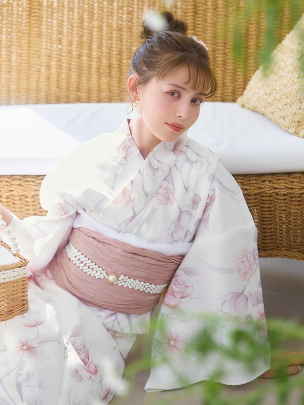 画像17: 【即日発送】アイシーピンクフラワー浴衣【浴衣３点セット 浴衣/帯/下駄】[YMT]