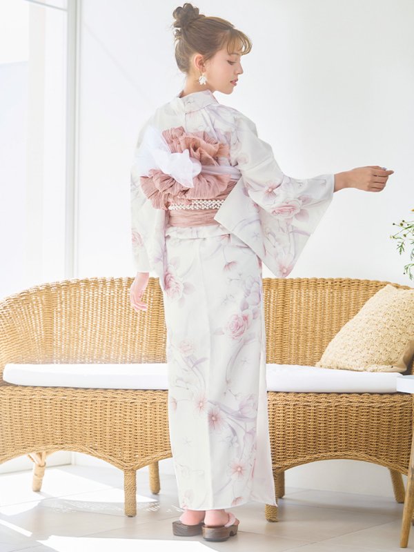 画像18: 【即日発送】アイシーピンクフラワー浴衣【浴衣３点セット 浴衣/帯/下駄】[YMT]