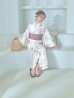 画像7: 【即日発送】くすみカラー× 水彩フラワー浴衣 OBI-siwa-202-ok-17-BR / HIMO-900-yn-4-GYxGY / HEKO-800-sb-5-WH / YA-73-kn-MVPL / GETA-02-ok-4-MOC/ [YMT]