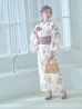 画像8: 【即日発送】くすみカラー× 水彩フラワー浴衣 OBI-siwa-202-ok-17-BR / HIMO-900-yn-4-GYxGY / HEKO-800-sb-5-WH / YA-73-kn-MVPL / GETA-02-ok-4-MOC/ [YMT]