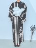 画像16: 【即日発送！】ストライプ×フラワーレトロ浴衣【浴衣３点セット 浴衣/帯/下駄】OBI-hira-100-ok-15-WxW / HIMO-900-yn-5-IV / HEKO-800-sb-5-WH / YA-1027-wk-PL / GETA-02-ok-4-MOC/ [YMT]