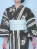 画像17: 【即日発送！】ストライプ×フラワーレトロ浴衣【浴衣３点セット 浴衣/帯/下駄】OBI-hira-100-ok-15-WxW / HIMO-900-yn-5-IV / HEKO-800-sb-5-WH / YA-1027-wk-PL / GETA-02-ok-4-MOC/ [YMT]